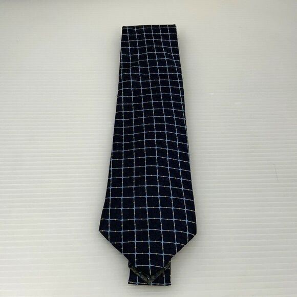 Tommy Hilfiger Mens Tie Black & Navy Business Work Designer Necktie (E3) - Picture 1 of 5